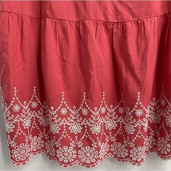 Maurices Red Orange Eyelet Peplum Tank Top Size 3XL - Picture 3 of 8